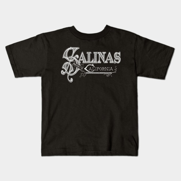 Vintage Salinas, CA Kids T-Shirt by DonDota